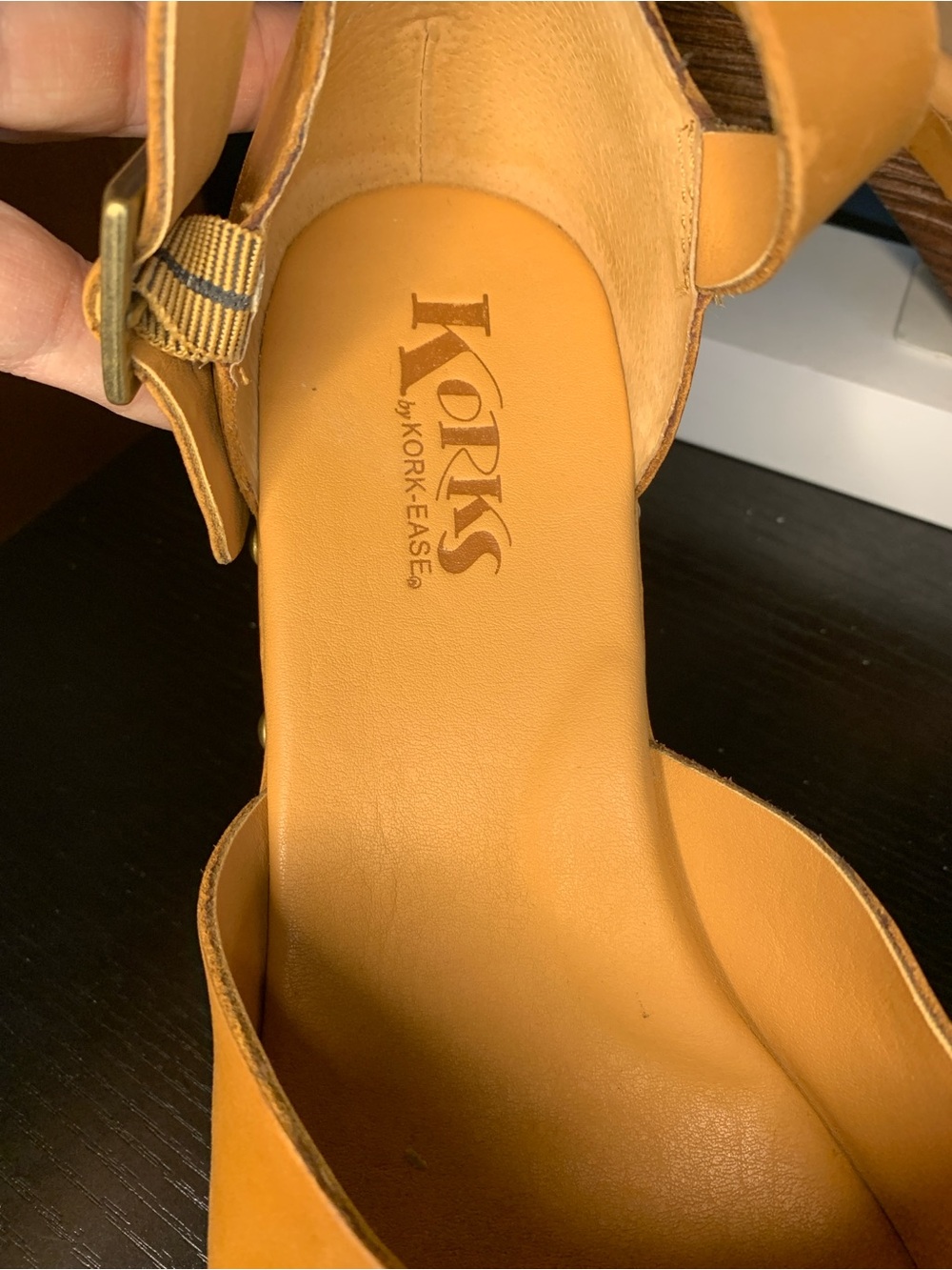 Kork-Ease Women's Tan Leather Ankle-Strap Clogs - Picture 4 of 9